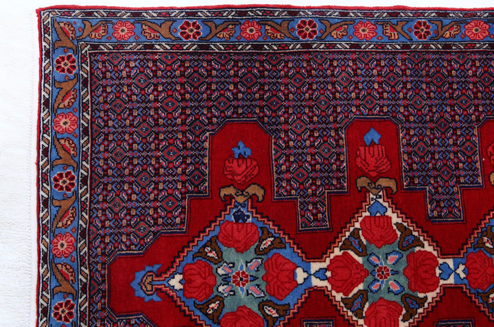 Afghan Senneh Runner Rug 3' 1" x 12' 1" Hand-Knotted | No. AT70388