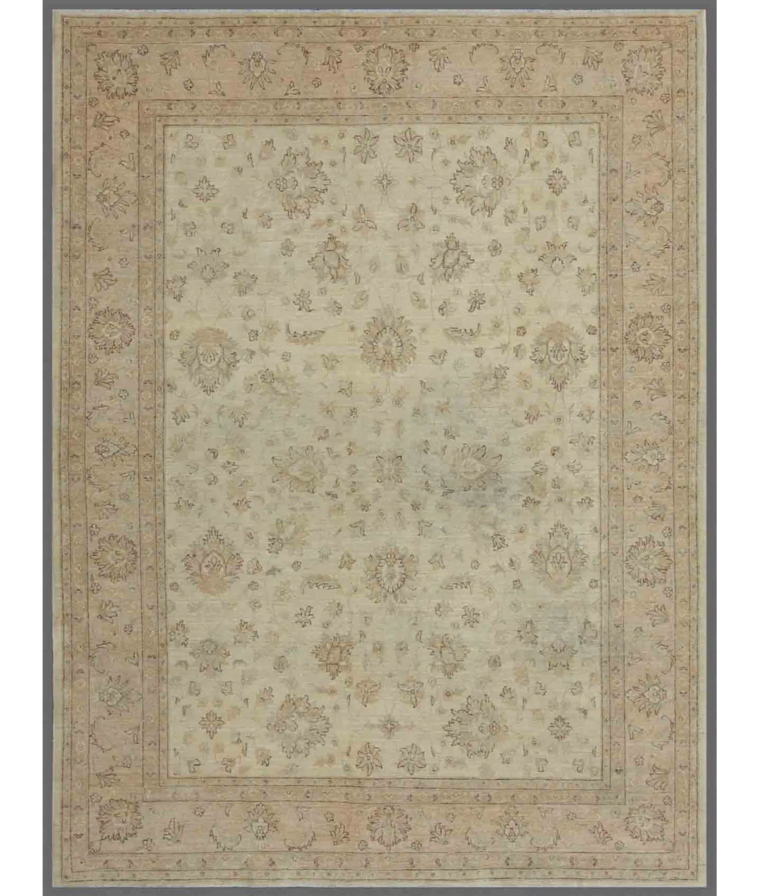 Ivory Afghan Serenity Rug 3' 0" x 10' 2" Hand-Knotted