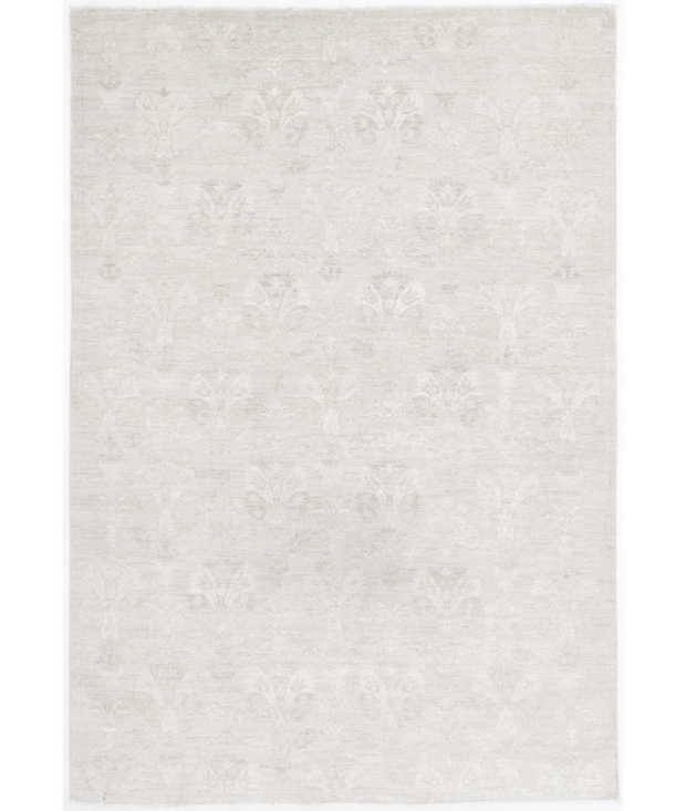 Hand Knotted Serenity Wool Rug 4'  6" x 6'  8" - No. AT80616