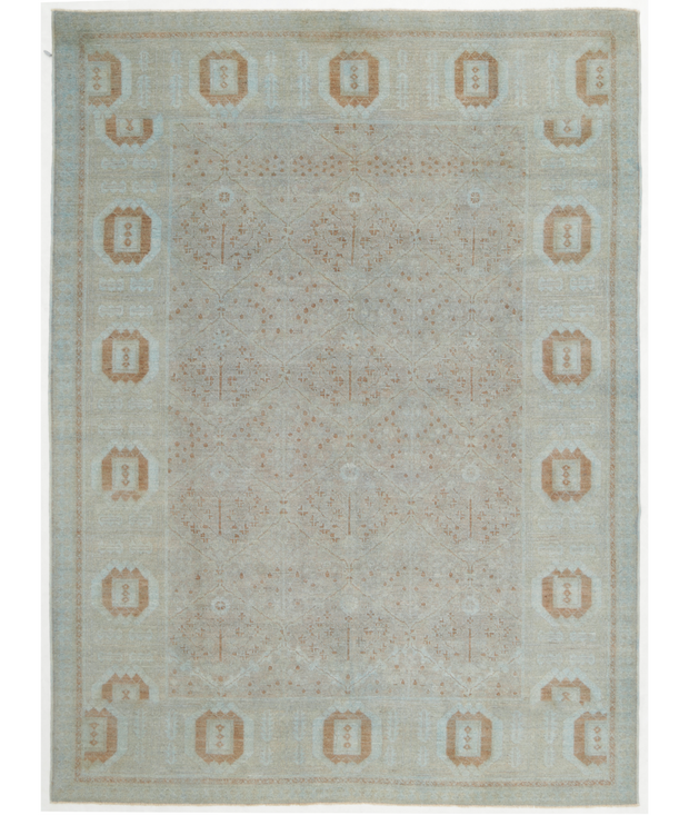 Hand Knotted Serenity Wool Rug 9'  3" x 12'  7" - No. AT62727