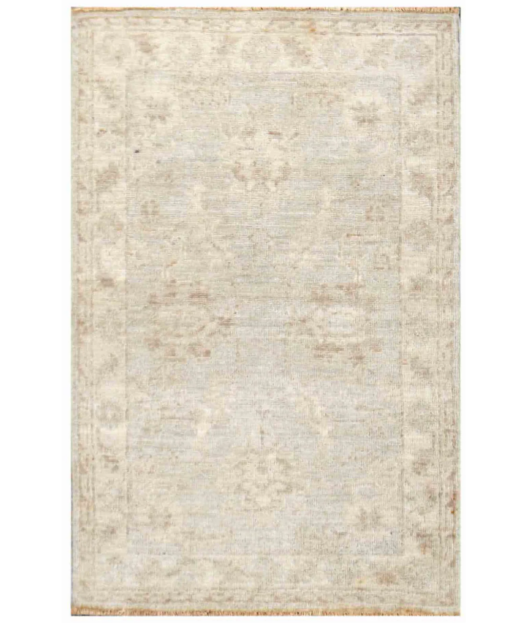 Grey Afghan Serenity Rug 1' 11" x 3' 0" Hand-Knotted
