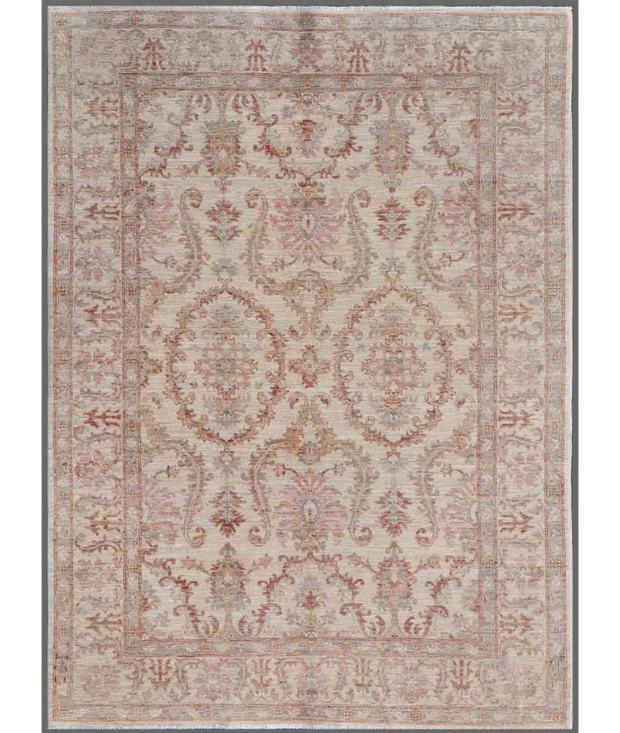 Hand Knotted Serenity Wool Rug 4'  11" x 6'  7" - No. AT28473