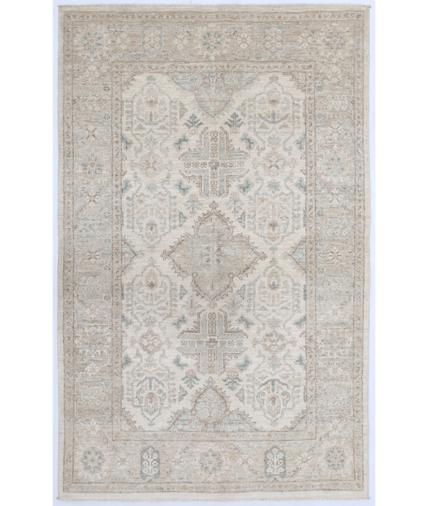 Hand Knotted Serenity Wool Rug 3'  10" x 6'  2" - No. AT39037