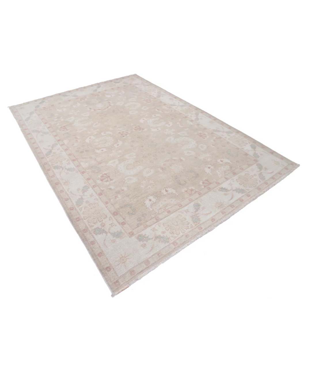 Brown Afghan Serenity Rug 6' 3" x 8' 6" Hand-Knotted | No. AT77625