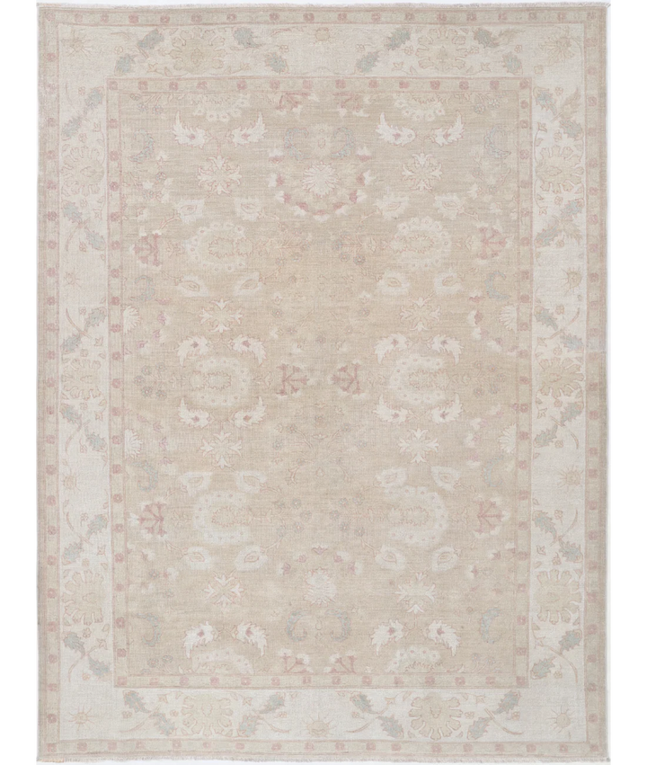 Brown Afghan Serenity Rug 6' 3" x 8' 6" Hand-Knotted | No. AT77625
