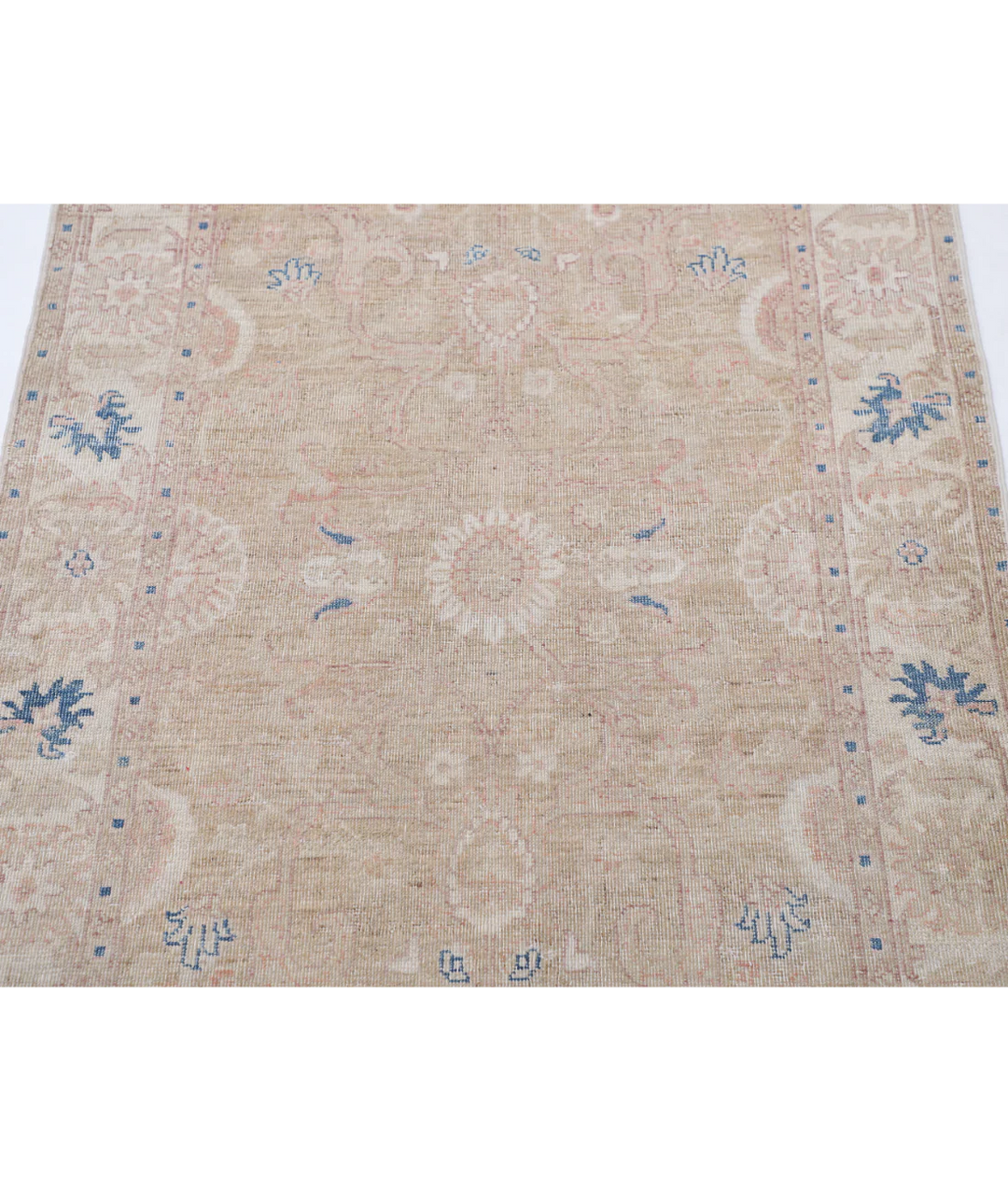 Brown Afghan Serenity Rug 3' 0" x 4' 8" Hand-Knotted | No. AT58210