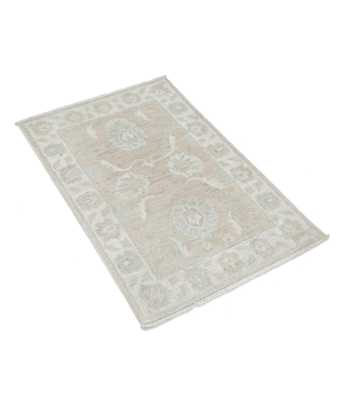 Brown Afghan Serenity Rug 2' 2" x 3' 4" Hand-Knotted | No. AT39157