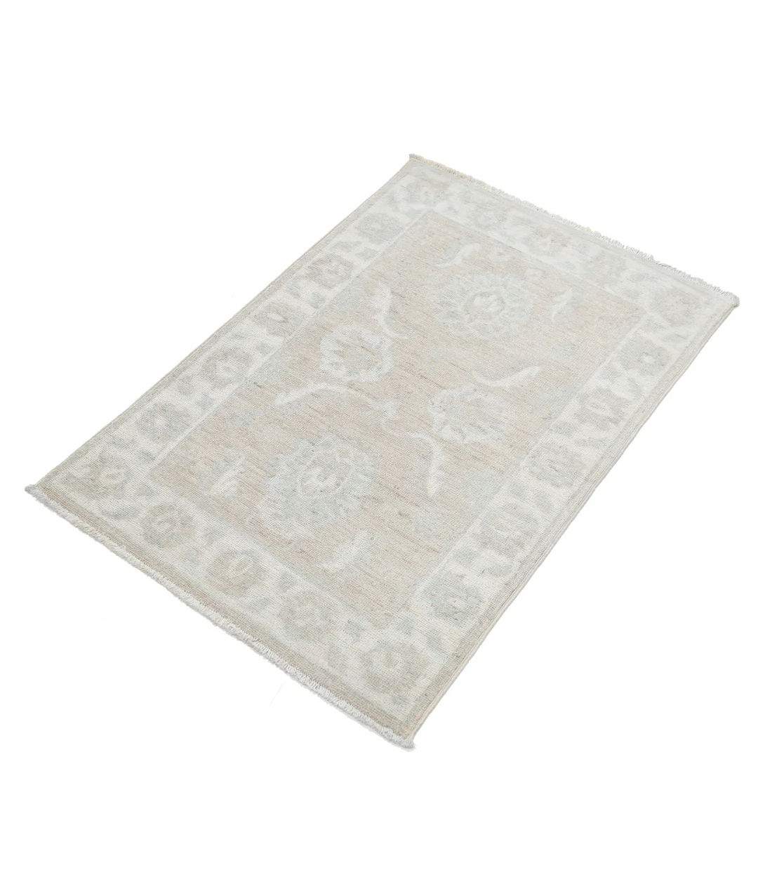 Brown Afghan Serenity Rug 2' 2" x 3' 4" Hand-Knotted | No. AT39157