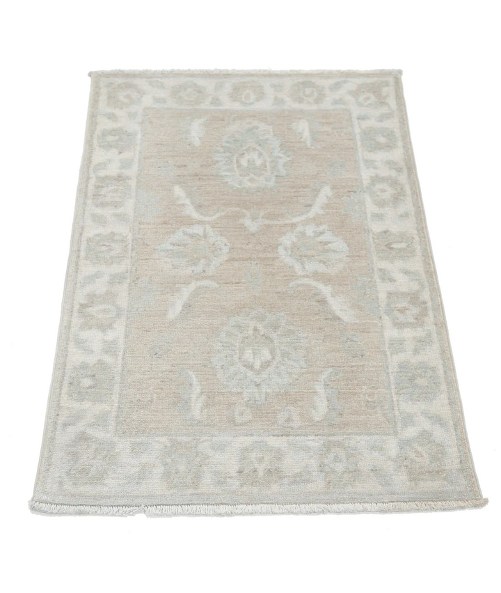 Brown Afghan Serenity Rug 2' 2" x 3' 4" Hand-Knotted | No. AT39157