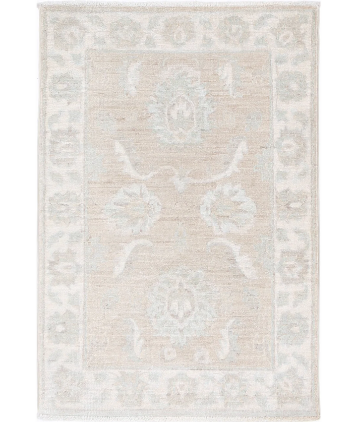 Brown Afghan Serenity Rug 2' 2" x 3' 4" Hand-Knotted | No. AT39157