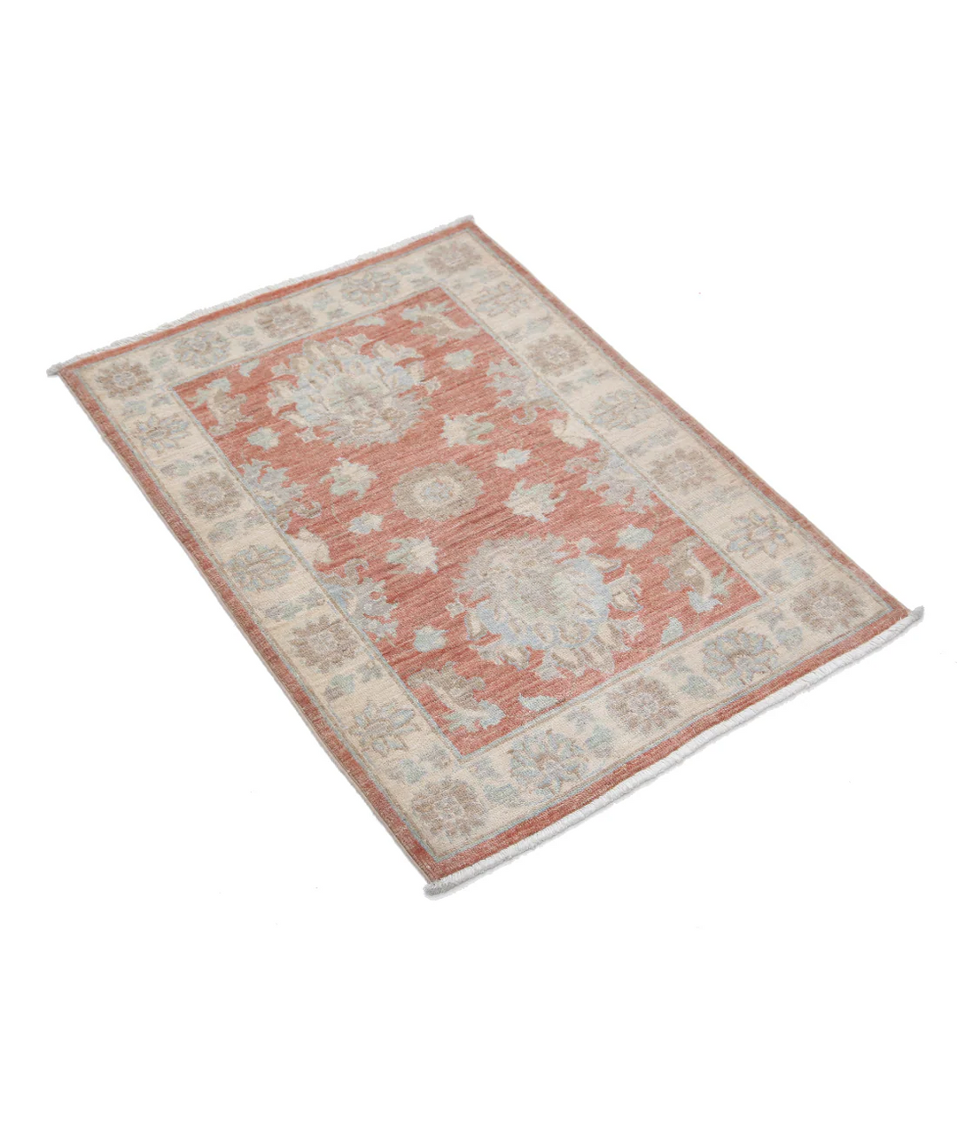 Rust Afghan Serenity Rug 2' 3" x 3' 0" Hand-Knotted | No. AT72602