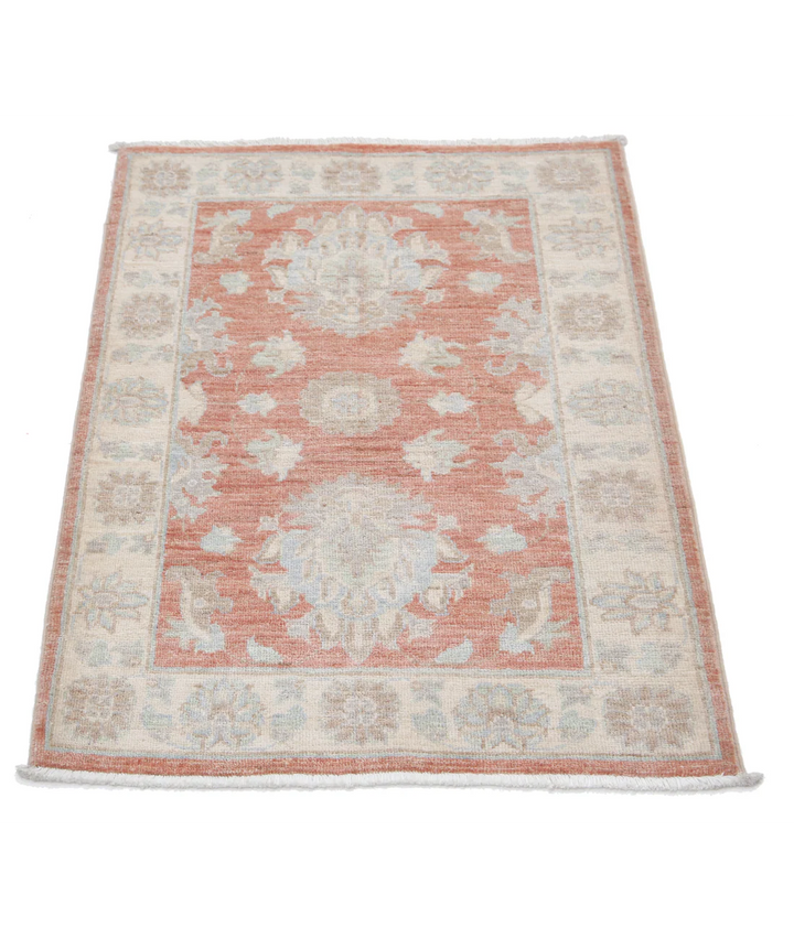 Rust Afghan Serenity Rug 2' 3" x 3' 0" Hand-Knotted | No. AT72602