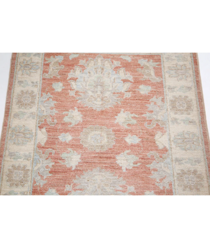 Rust Afghan Serenity Rug 2' 3" x 3' 0" Hand-Knotted | No. AT72602