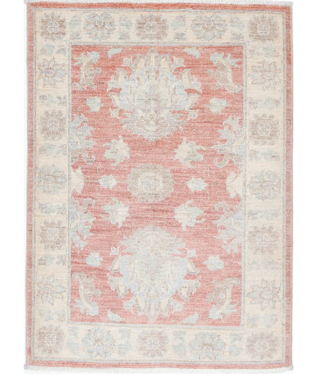 Rust Afghan Serenity Rug 2' 3" x 3' 0" Hand-Knotted | No. AT72602