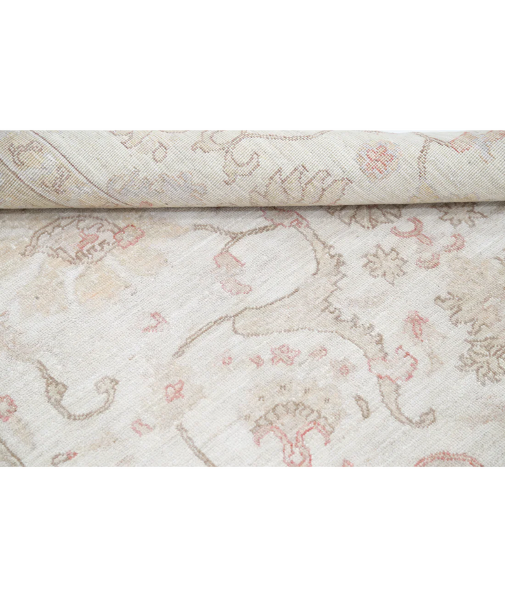 Ivory Afghan Serenity Rug 5' 11" x 9' 3" Hand-Knotted | No. AT29536