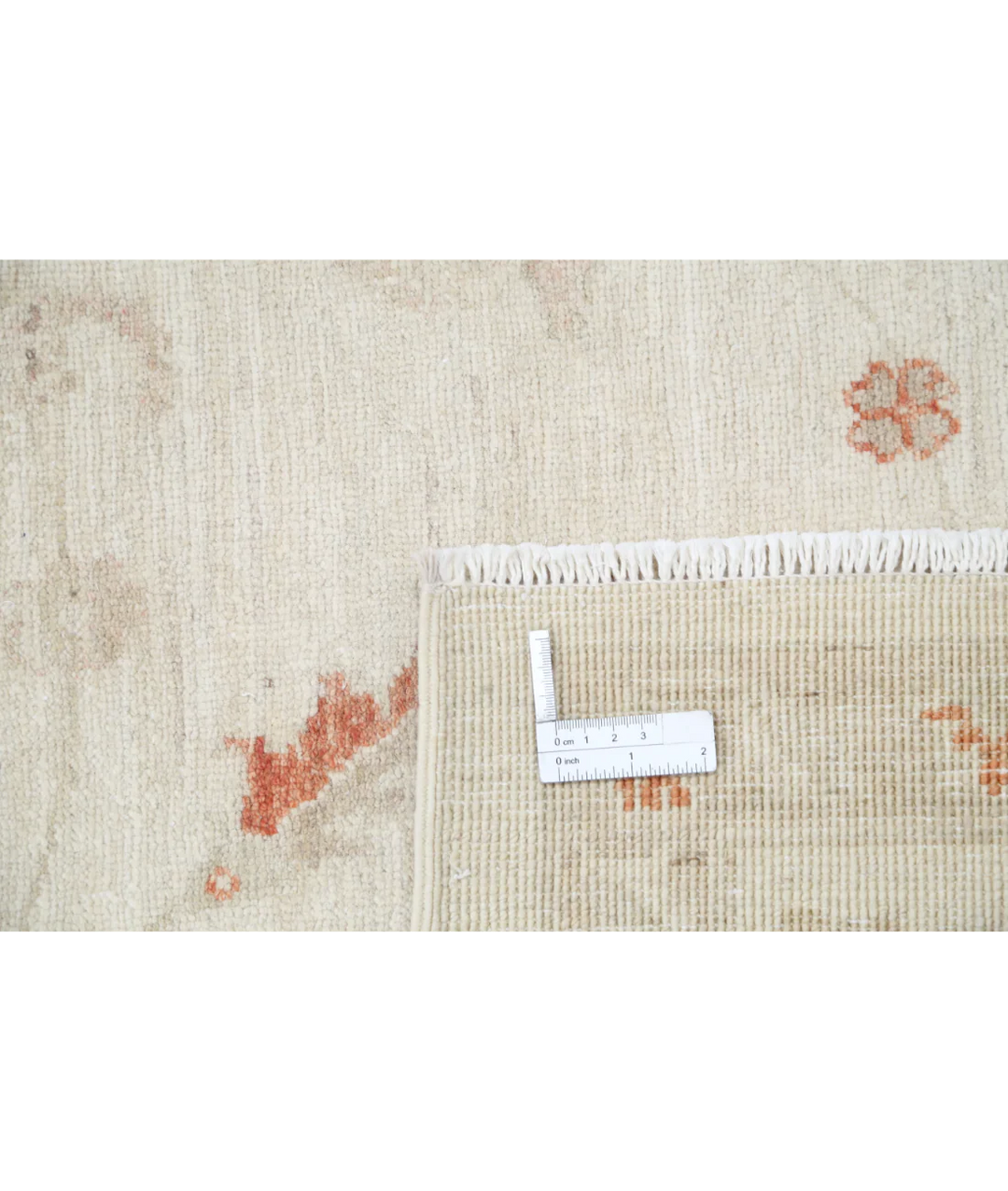Ivory Afghan Serenity Rug 8' 2" x 11' 10" Hand-Knotted | No. AT49573