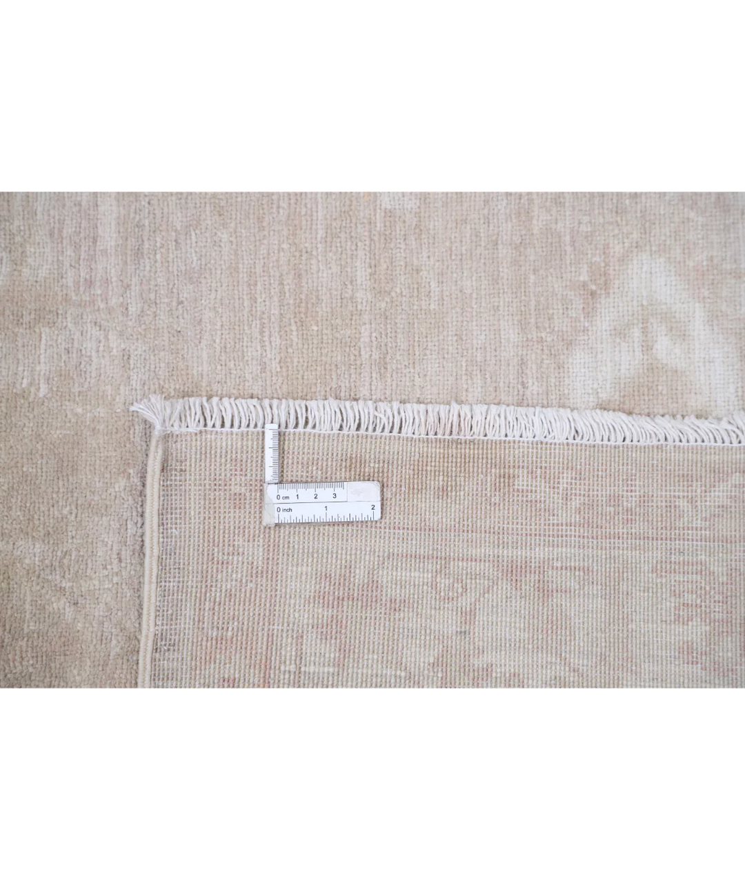 Beige Afghan Serenity Rug 3' 11" x 5' 7" Hand-Knotted | No. AT61340