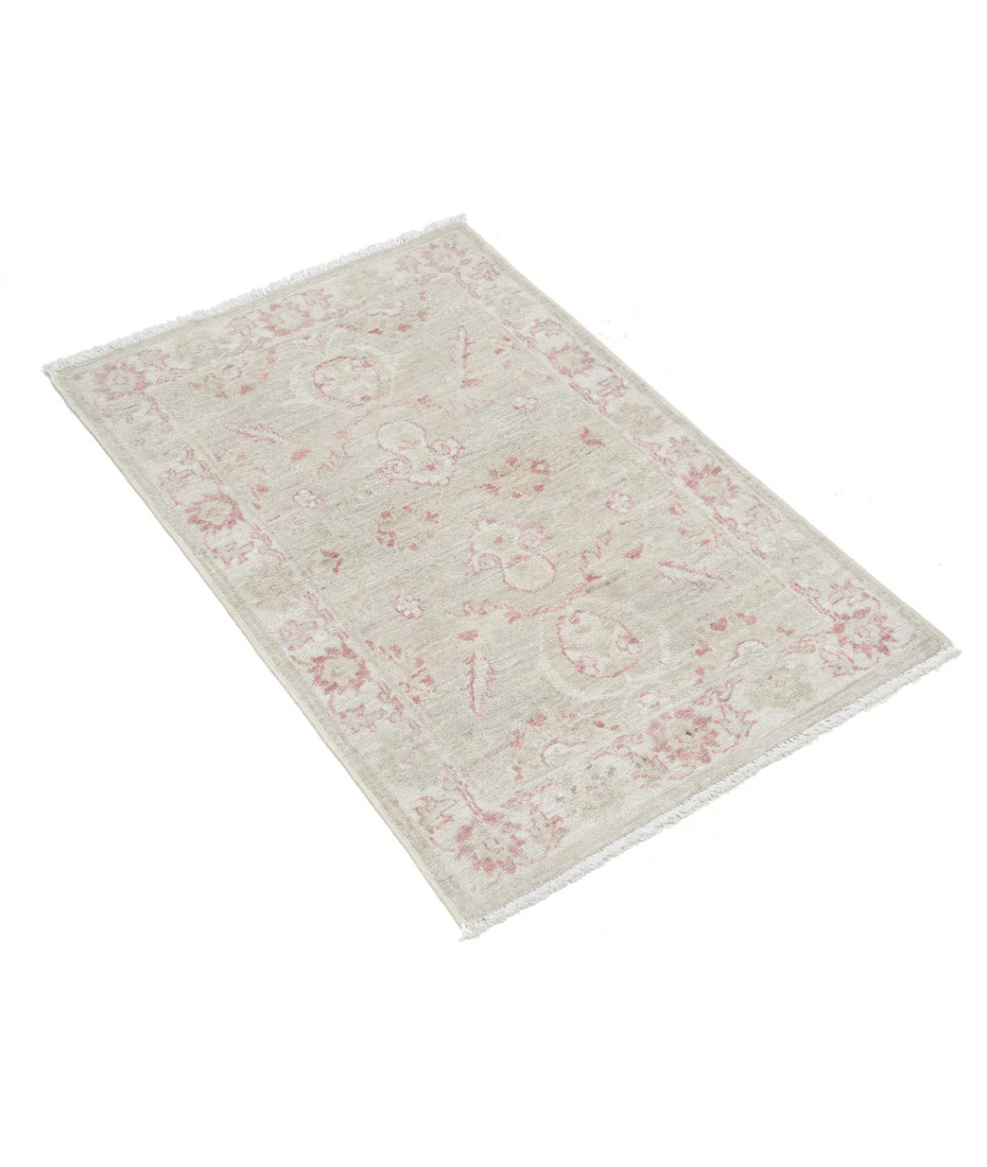 Beige Afghan Serenity Rug 2' 0" x 3' 1" Hand-Knotted | No. AT362160