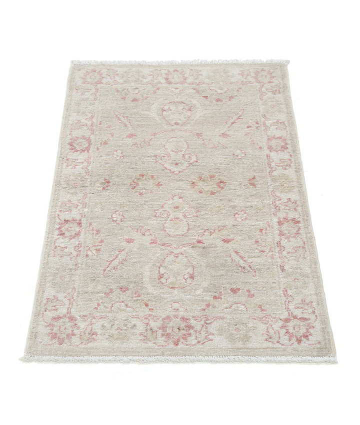 Beige Afghan Serenity Rug 2' 0" x 3' 1" Hand-Knotted | No. AT362160