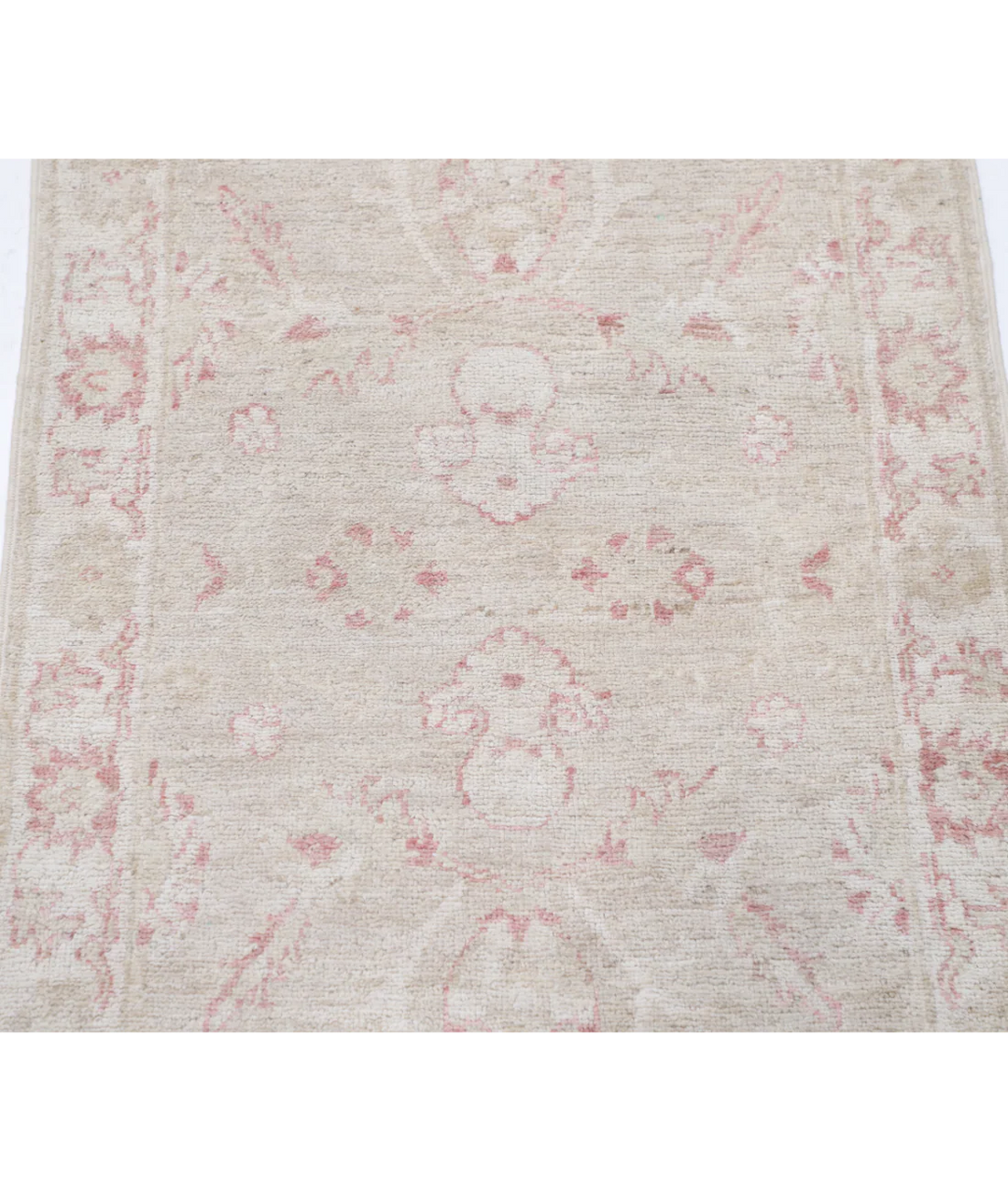 Ivory Afghan Serenity Rug 2' 0" x 3' 1" Hand-Knotted | No. AT57312