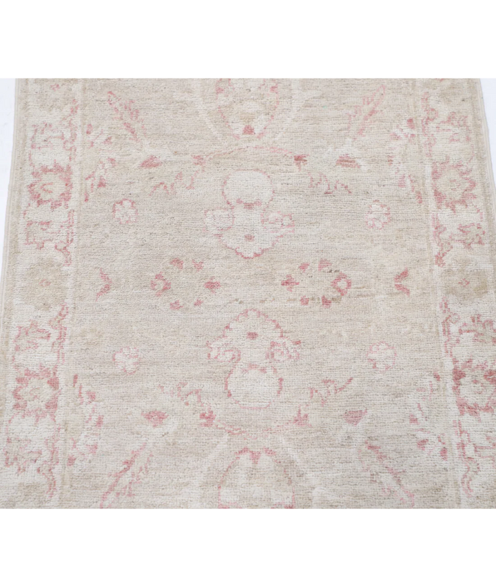 Ivory Afghan Serenity Rug 2' 0" x 3' 1" Hand-Knotted | No. AT57312