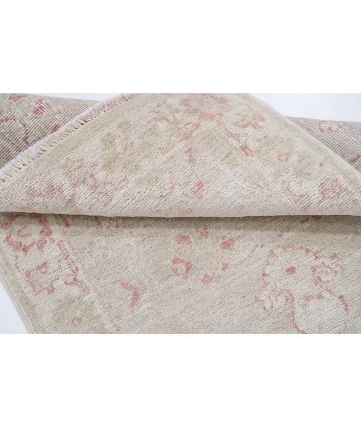 Ivory Afghan Serenity Rug 2' 0" x 3' 1" Hand-Knotted | No. AT57312