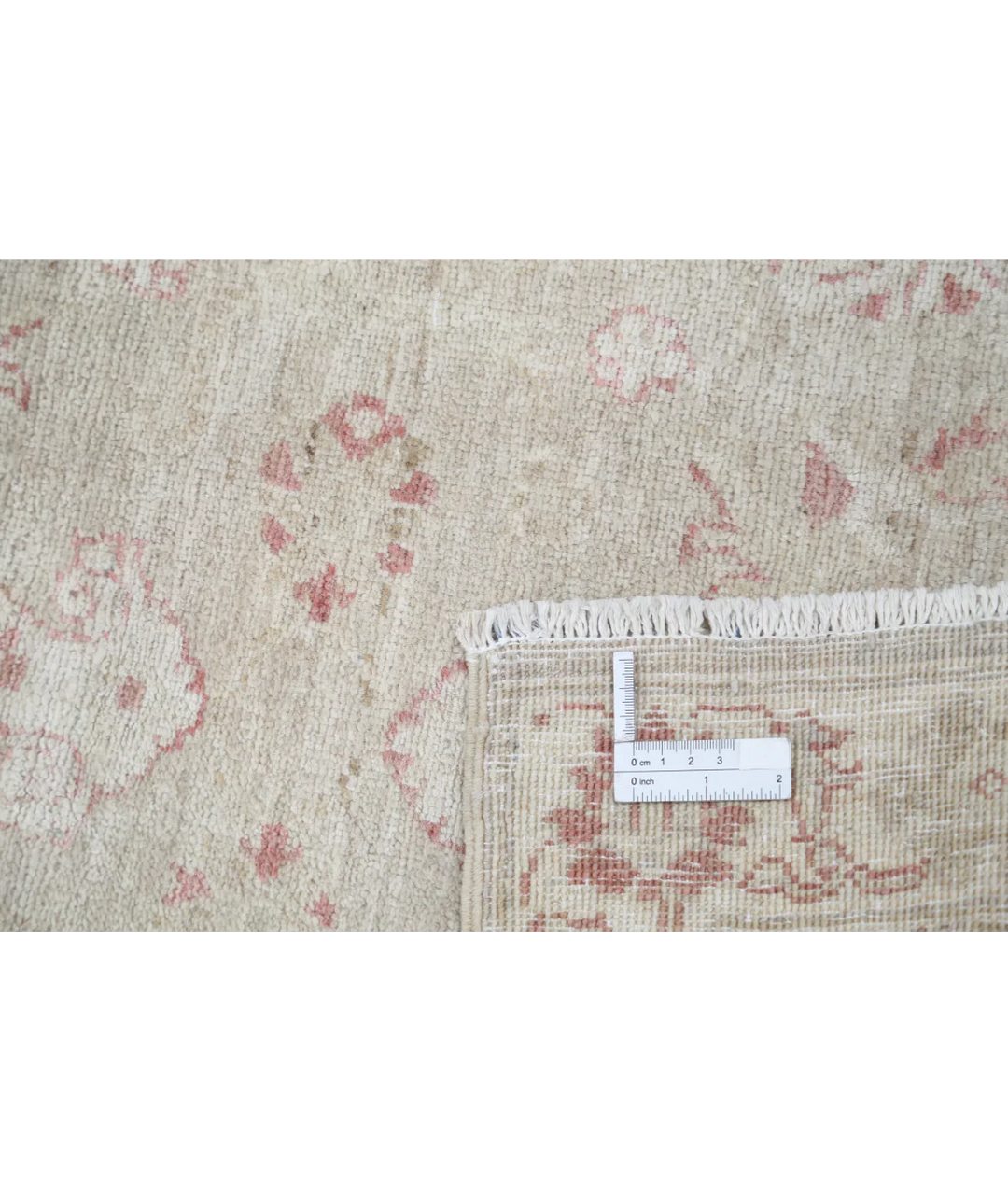 Ivory Afghan Serenity Rug 2' 0" x 3' 1" Hand-Knotted | No. AT57312