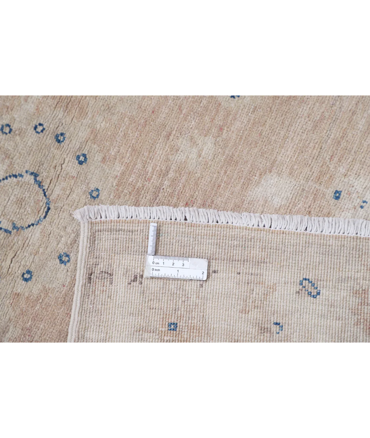 Brown Afghan Serenity Rug 3' 3" x 4' 11" Hand-Knotted | No. AT75016