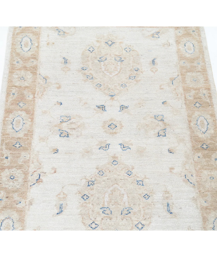 Beige Afghan Serenity Rug 2' 6" x 3' 9" Hand-Knotted | No. AT62956
