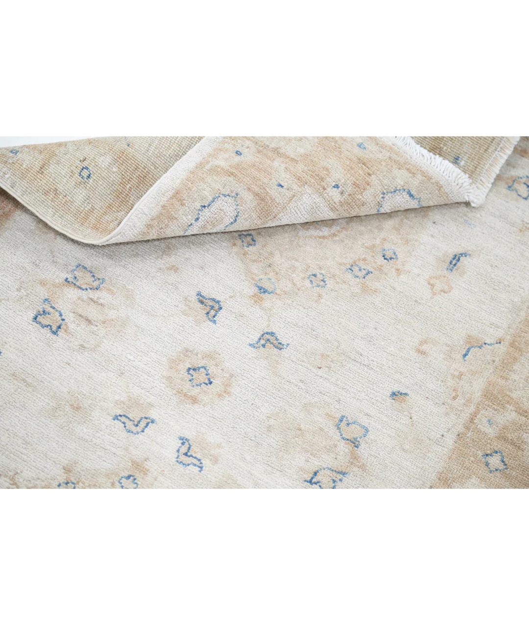 Beige Afghan Serenity Rug 2' 6" x 3' 9" Hand-Knotted | No. AT62956