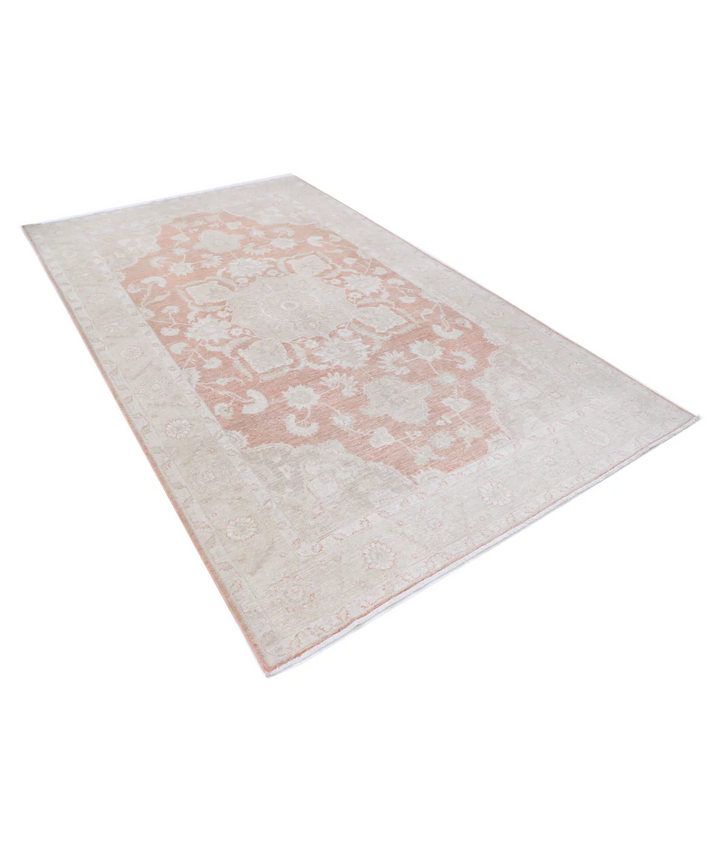 Red Afghan Serenity Rug 5' 9" x 9' 6" Hand-Knotted | No. AT56140