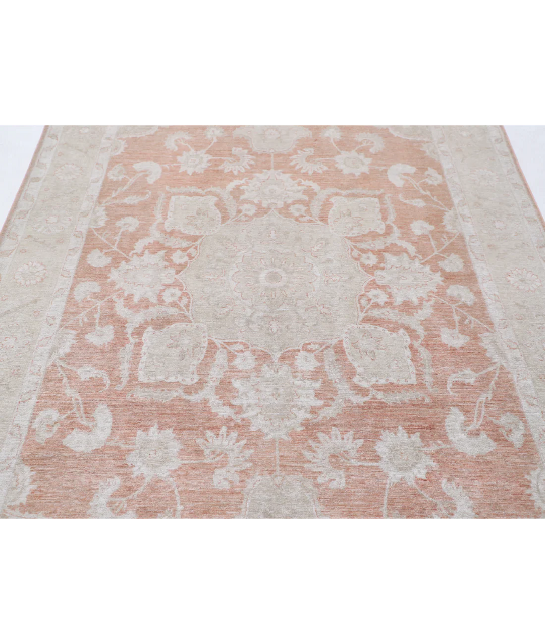 Red Afghan Serenity Rug 5' 9" x 9' 6" Hand-Knotted | No. AT56140