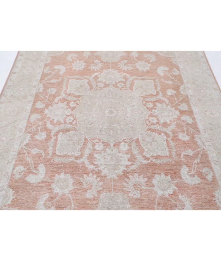 Red Afghan Serenity Rug 5' 9" x 9' 6" Hand-Knotted | No. AT56140