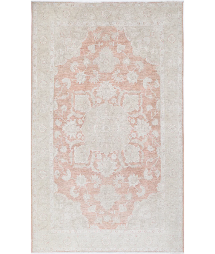 Red Afghan Serenity Rug 5' 9" x 9' 6" Hand-Knotted | No. AT56140
