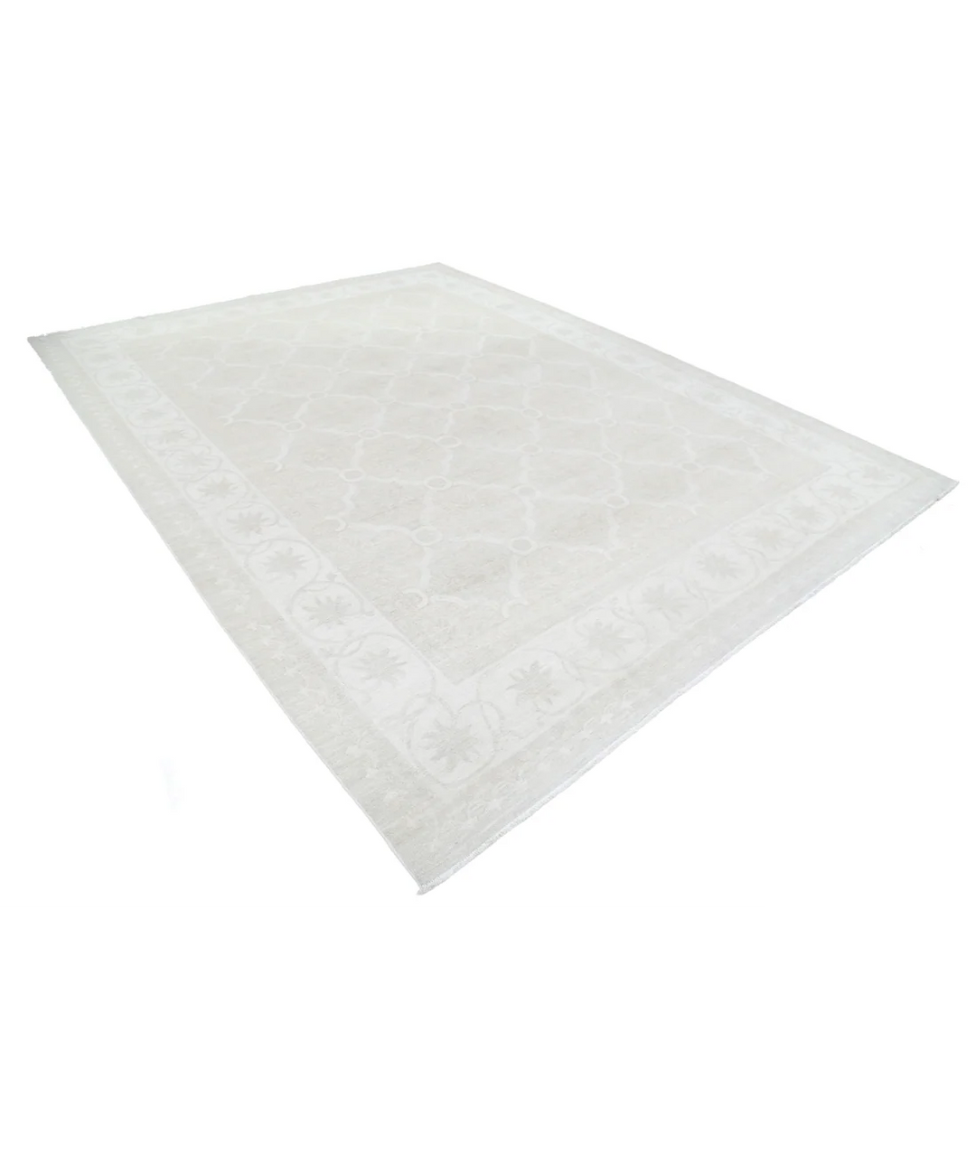 Brown Afghan Tabriz Rug 9' 1" x 11' 11" Hand-Knotted | No. AT53861