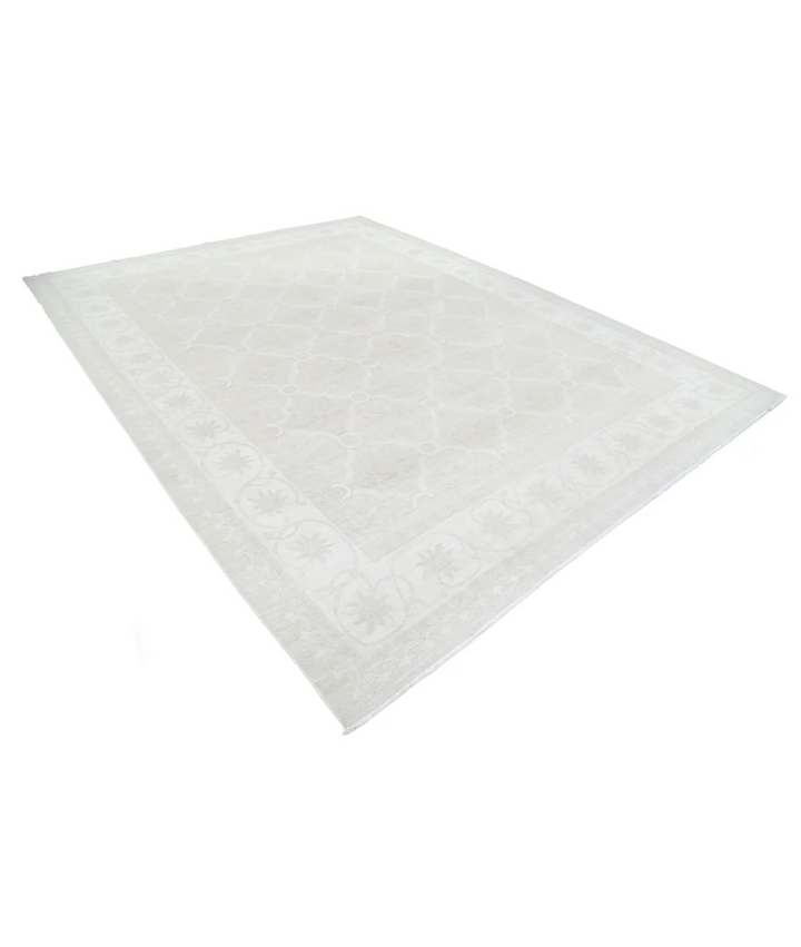 Brown Afghan Tabriz Rug 9' 1" x 11' 11" Hand-Knotted | No. AT53861