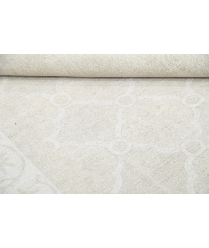 Brown Afghan Tabriz Rug 9' 1" x 11' 11" Hand-Knotted | No. AT53861