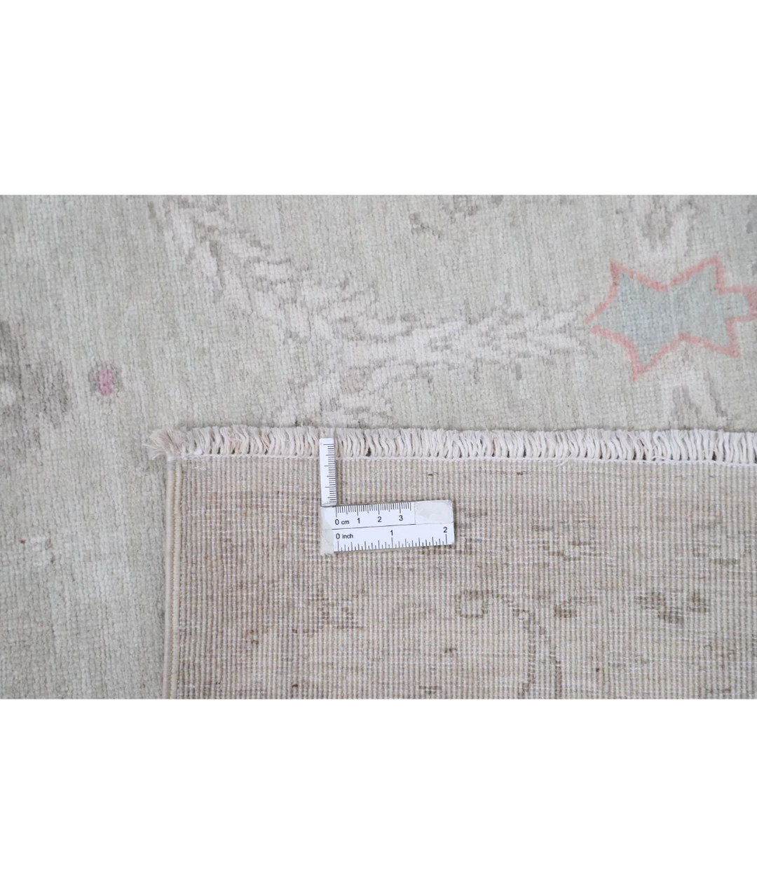 Green Afghan Tabriz Rug 8' 2" x 10' 1" Hand-Knotted | No. AT75898