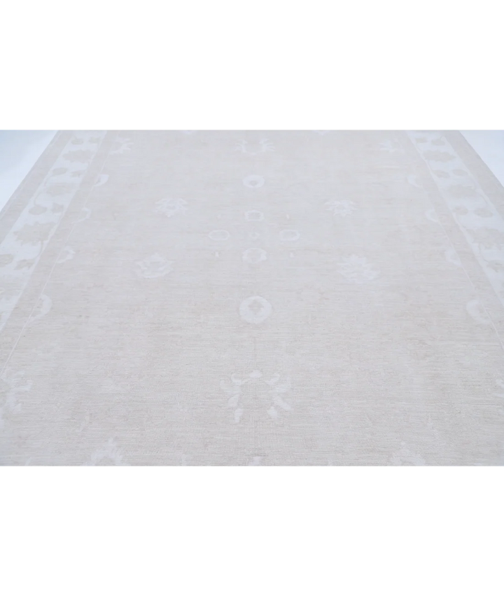 Brown Afghan Tabriz Rug 8' 11" x 11' 10" Hand-Knotted | No. AT30329