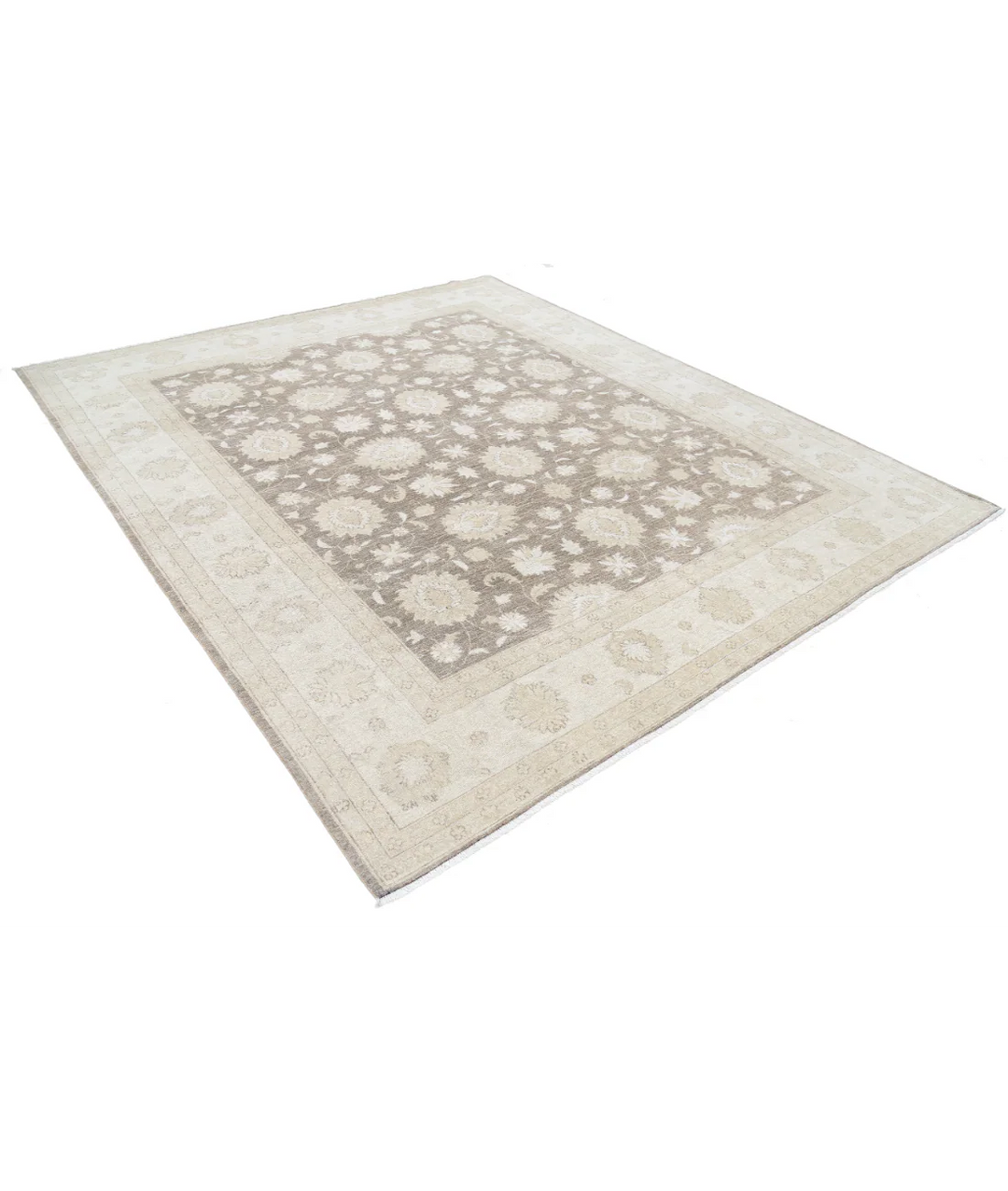 Brown Afghan Serenity Rug 8' 2" x 9' 7" Hand-Knotted | No. AT30969