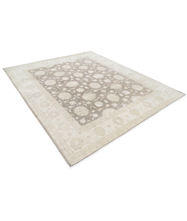 Brown Afghan Serenity Rug 8' 2" x 9' 7" Hand-Knotted | No. AT30969