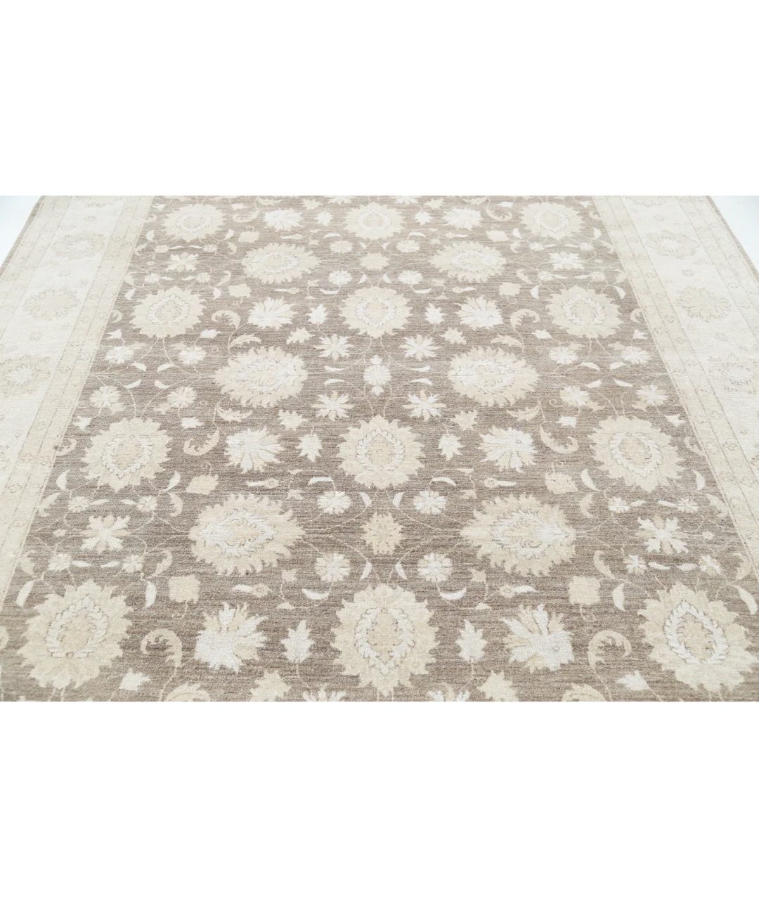 Brown Afghan Serenity Rug 8' 2" x 9' 7" Hand-Knotted | No. AT30969