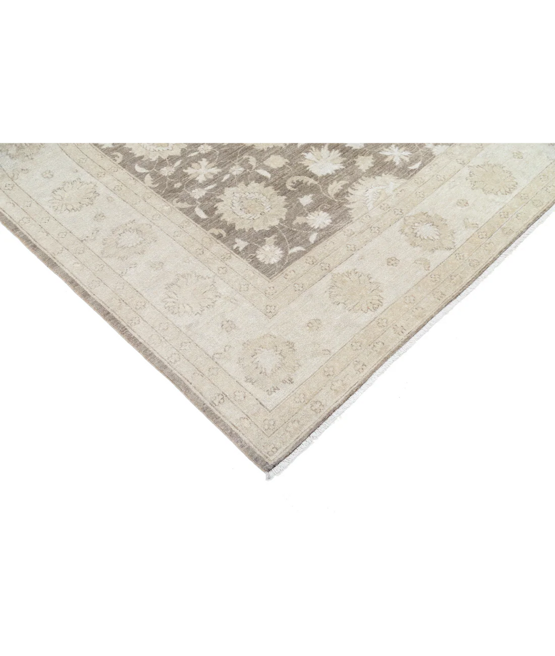Brown Afghan Serenity Rug 8' 2" x 9' 7" Hand-Knotted | No. AT30969