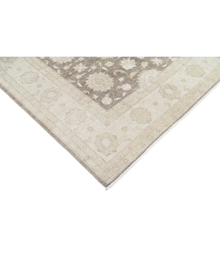 Brown Afghan Serenity Rug 8' 2" x 9' 7" Hand-Knotted | No. AT30969