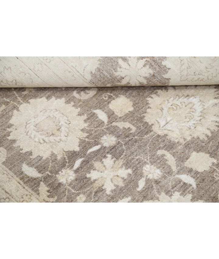 Brown Afghan Serenity Rug 8' 2" x 9' 7" Hand-Knotted | No. AT30969