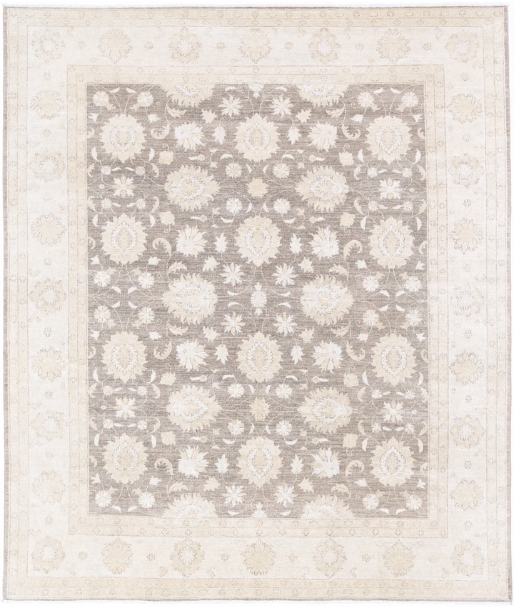 Brown Afghan Serenity Rug 8' 2" x 9' 7" Hand-Knotted | No. AT30969