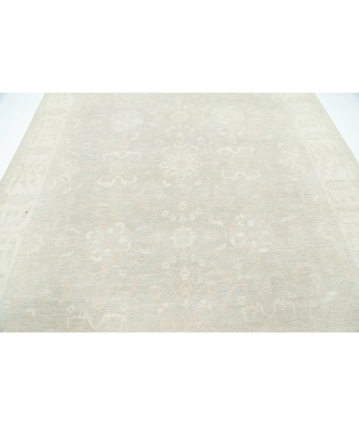 Green Afghan Serenity Rug 8' 1" x 9' 10" Hand-Knotted | No. AT53165