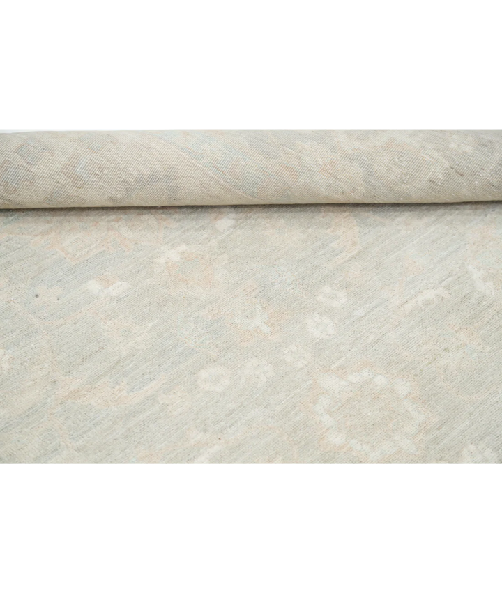 Green Afghan Serenity Rug 8' 1" x 9' 10" Hand-Knotted | No. AT53165