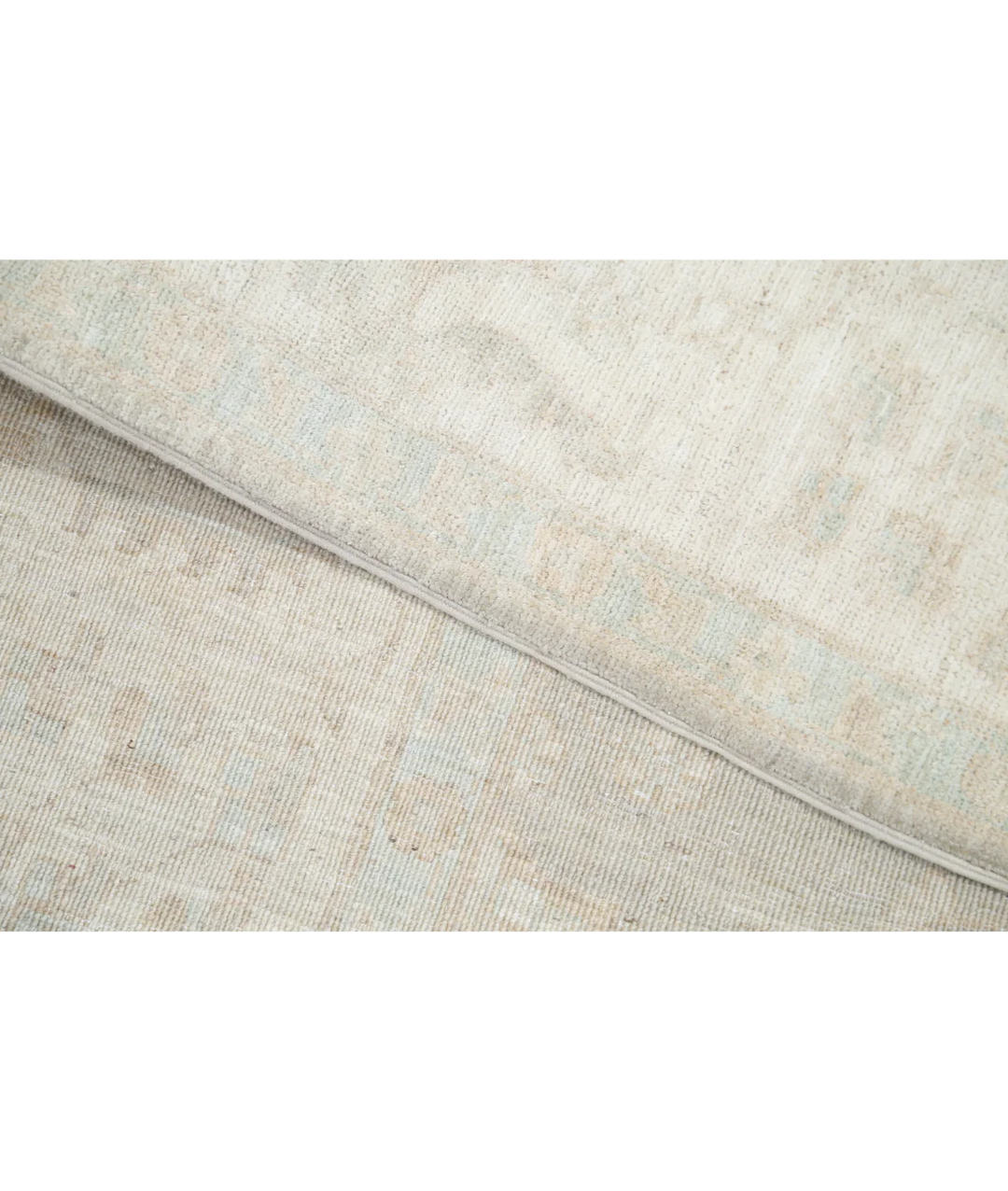 Green Afghan Serenity Rug 8' 1" x 9' 10" Hand-Knotted | No. AT53165