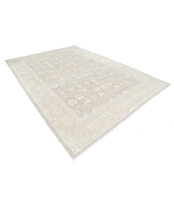 Brown Afghan Serenity Rug 8' 11" x 12' 3" Hand-Knotted | No. AT68065